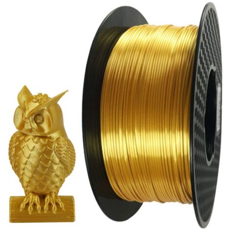 APEX Filament PLA pour imprimante 3D 1,75 mm Or soyeux Bobine de 1 kg (2,2 lbs) Matériau d'impression PLA 3D PLA brillant et soyeux