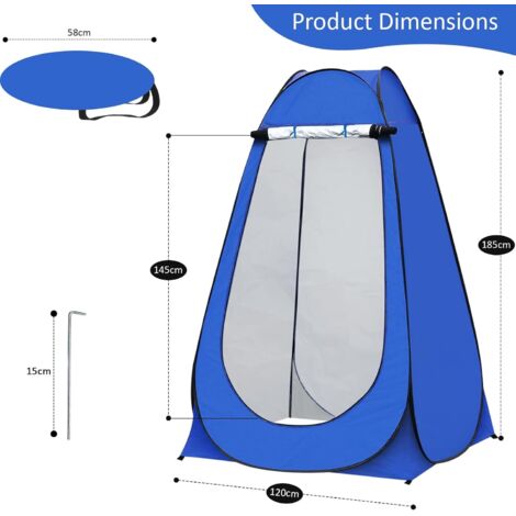 Housse De Douche Ronde Suspendue Portable 100CM - Vestiaire Extérieur Camping, Randonnée, Plage