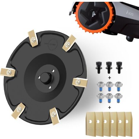 APEX Plaque de lame pour tondeuse robotisée compatible avec Segway Navimow i105E, i108E et i110N Comprend 6 lames en titane et des vis