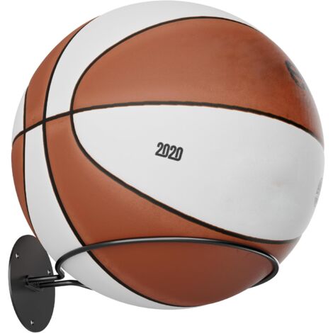 APEX Support mural pour ballons : présentoir noir pour ballons de football, rugby, basketball et baseball - Accessoires de décoration