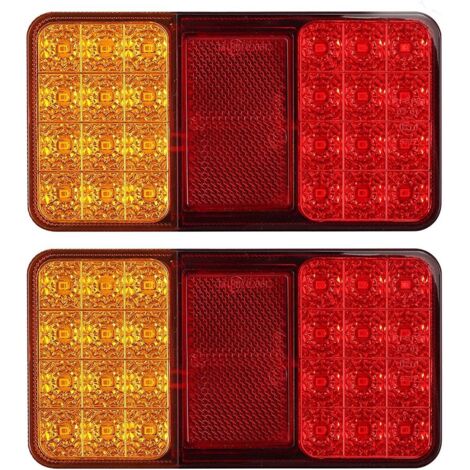 APEX 2 x Feux de freinage arrière 12V universels pour remorque, camping-car, camion, tracteur (24 LED) (1/5)