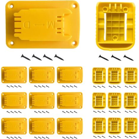 APEX Supports d'outils et de batterie pour perceuse sans fil Dewalt 20V, jaunes, lot de 10.