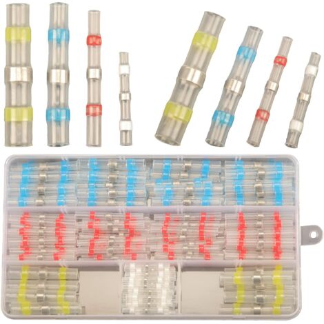 APEX 150pcs Connecteur Bout à Bout de Fil Thermorétractable, Thermosoudable Kit de Connecteurs de Bornes de Qualité Marine (1/5)