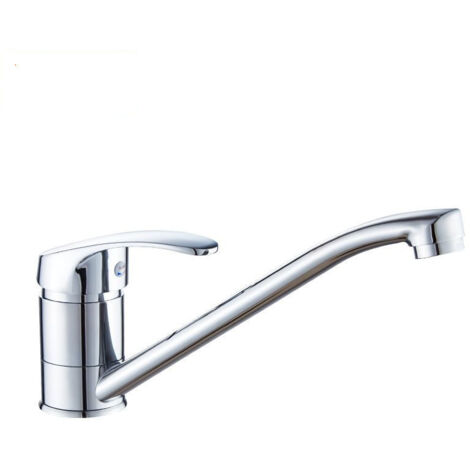 APEX Mitigeur d'Evier, Robinet de Cuisine Monocommande, Mitigeur Cuisine Orientable à 360°, Les Conduites d'eau Chaude et Froide (1/4)