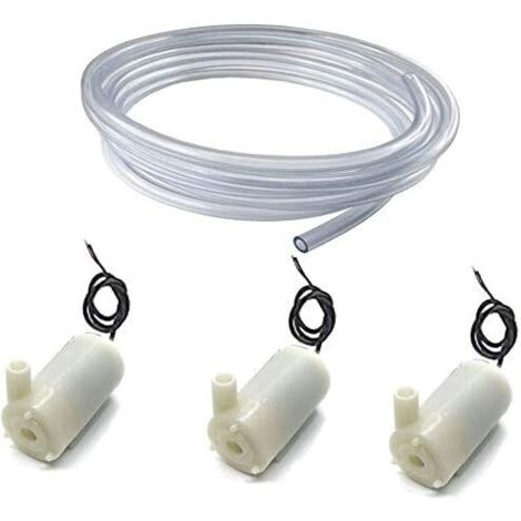 APEX Mini Pompe Submersible DC 3V 5V, Micro Pompe à Eau Brushless + 1M Tuyau Transparent pour Aquarium, Jardin, Plante, Fleur (1/5)