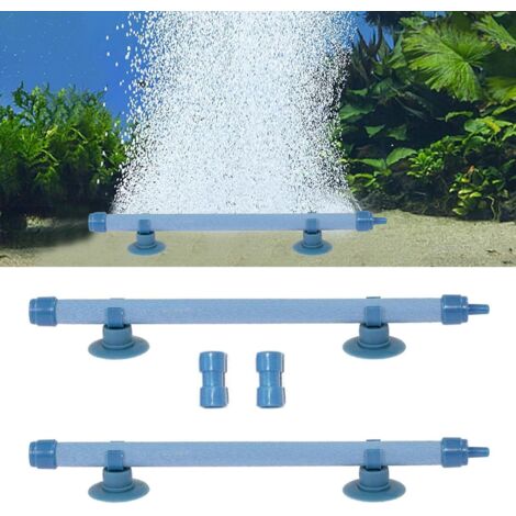 APEX 2 Pièces Aquarium Air Pierre Tube à Air D'aquarium Bubble Stone Pompe Accessoires pour La Culture Hydroponique 7 Pouces Bleu (1/5)