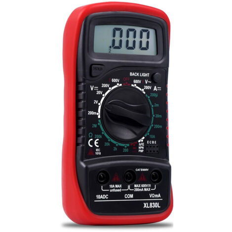 APEX Multimètre Numérique Portable,Mesure La Tension CA/CC, Ohmmètre, Courant CC, Résistance, Continuité etc. La batterie ne comprend pas (1/5)