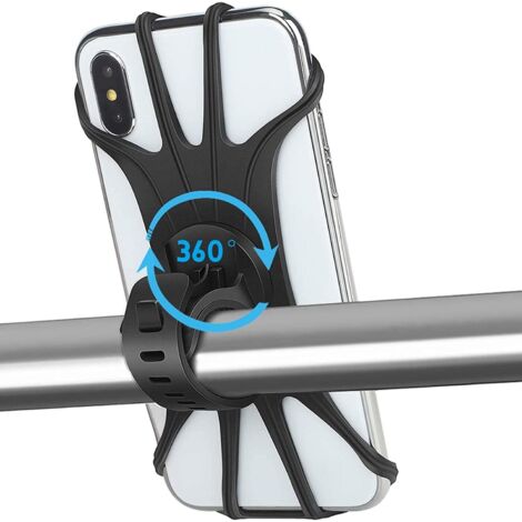 APEX Support de téléphone portable en silicone pour vélo,Rotatif à 360 °Compatible avec iPhone SE/11/12/13/14Pro Max/X/XS MAX/XR/8'' (1/5)