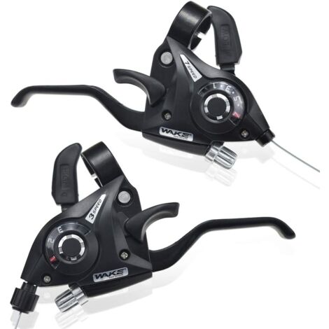 APEX Manettes de Vitesse 3x7Vitesses VTT Vélo Frein Shifter, Levier de Vitesse Gauche Droite avec Indicateur de Vitesse et Câble de Frein