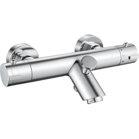 APEX Mitigeur Douche Thermostatique, Mitigeur Baignoire Thermostatique en Laiton, Robinet de Baignoire avec Arrêt de Sécurité à 38°C (1/5)