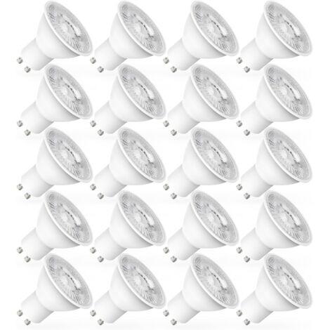 APEX Ampoules LED GU10 5W Équivalent 50W, 450LM Blanc Froid 6000K, Angle 120°, Éclairage Énergétique, Non Dimmable, Lot de 20