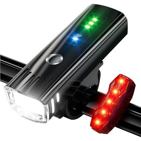 APEX Lumiere Velo,14+ Heures Temps d'endurance & IPX5/6 Étanchéité,Power Bank Function,Chargement USB Eclairage Velo Avant et Arriere (1/5)