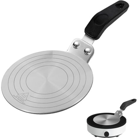 APEX Adaptateur Induction,13cm Plaque de Diffusion de Chaleur, Adaptateur Plaque Induction Acier Inoxydable,pour Moka/Cuisinière Gaz