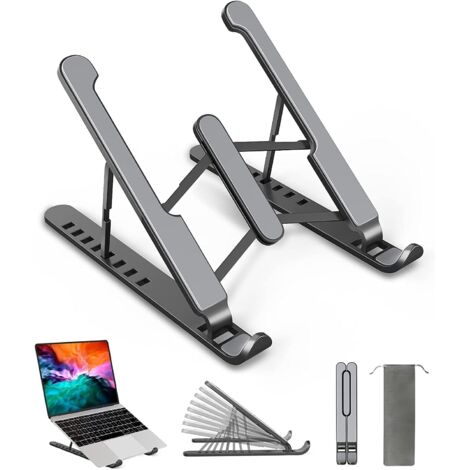 APEX Support Ordinateur Portable, Support PC Portable à 8 Niveaux Réglables, Compatible avec MacBook, Lenovo, HP, Autres 10” - 15.6” (1/5)