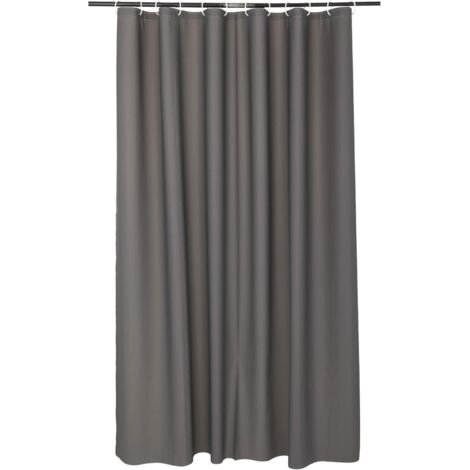 APEX douceur d'intérieur, Rideau de Douche (180 x 200 cm) Vitamine Anthracite, PEVA (1/5)