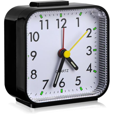 APEX Analogique Silencieux RéVeil sans Tic Tac Fonction Snooze et Fonction Veilleuse Meilleur Réveil de Voyage RéVeil Portable (1/5)