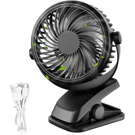 APEX Portable Mini Ventilateur de Bureau, Ventilateur de Refroidissement Personnel USB à 3 Vitesses avec Rotation à 360 ° (1/5)