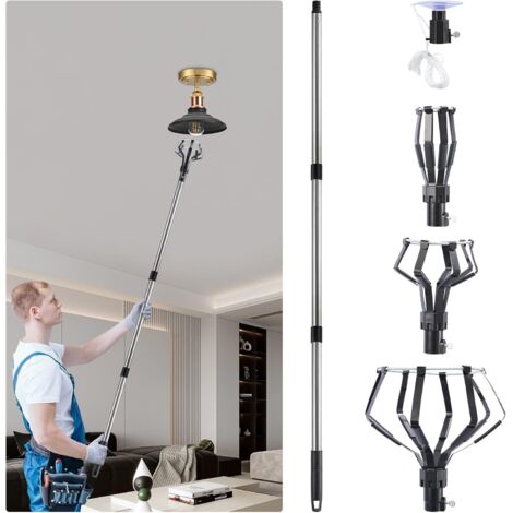 APEX Changeur d'ampoules pour hauts plafonds, compatible, outil de changement d'ampoules à portée de main de 60 à 3,6 m (1/5)