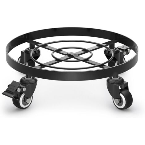 APEX Support à plantes en métal avec roulettes, support robuste pour jardinière de jardin Ø32cm, chariot de rempotage mobile, convient aux terrasses extérieures