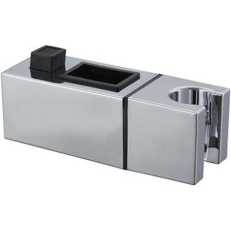 APEX Support de pommeau de douche pour barres coulissantes standard 30 x 15 mm – ABS chromé