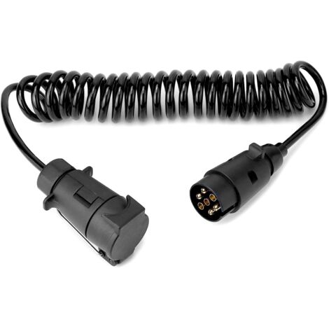 APEX Câbles d'Extension 3 m pour Remorques avec Adaptateur Prise Remorque 7 vers 7 Broches pour Caravane Camion RV Tracteur