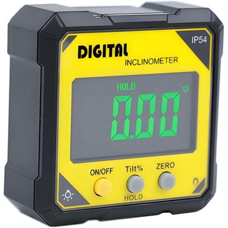 APEX Compteur d'angle numérique rotatif automatique avec rétroéclairage, double mode de mesure, base pour le travail du bois (1/4)