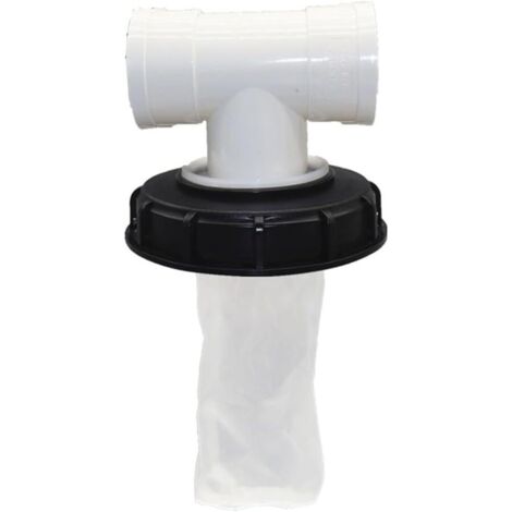 APEX IBC Ton Pail Accessories Couvercle de filtre en plastique avec sac filtrant pour enlever la saleté et le drainage, compatible avec DN150 DN225 (DN150-T-shaped tee) (1/3)