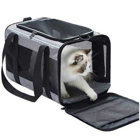 APEX 17.5x11x11 Inches Cat, Dog Carrier for Pets Up to 13 Lbs, Soft-Sided Cat Bag Animal Carriers Travel Puppy Carry As a Toy of Fabric Pet Home (1/5)