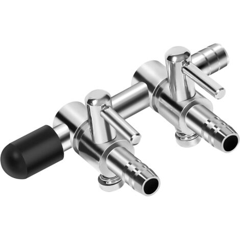 APEX Aquarium Air pump Splitter,Fish Tank Air Valve, Metal Stainless Steel Air Flow Control Valve for Air Pump Accessories(X-Small 2 Way) (1/4)