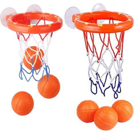 APEX 2 Pack Fun Basketball Hoop with Heavy Duty Suction Cups Bathroom Bathtub Shooting Game Balls Toy Set with 6 Balls for Kids (1/5)