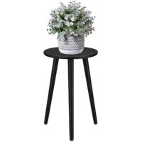 APEX Support pour plantes d'intérieur - Table en bois pour pots de fleurs, décoration intérieure moderne, 42 x 28 cm (noir)