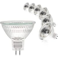 APEX Ampoules halogènes MR16 (lot de 6), 12 V, 50 W, culot GU5.3, à intensité variable, pour plafonnier.