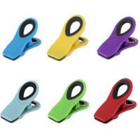 APEX Pinces magnétiques robustes pour sacs alimentaires et blocs-notes, en plastique, couleurs assorties, lot de 6