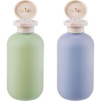 APEX 2Pcs Silicone Travel Bottles, 200ML Leak Proof Squeeze Travel Containers, Refillable Portable Empty Travel Size Bottles Accessories Containers for Toiletries,Shampoo and Conditioner