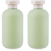 APEX Squeeze Bottles 2 Pack 200 ML Refillable Plastic Travel Containers Empty Bottles With Disc Top Flip Cap Travel Accessories for Shampoo Creams Lotion Conditioner