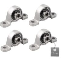 APEX Pieces Pillow Block Bearings, Bearing Housing, Ball Bearings, Zinc Alloy Bearings, (Size: 12mm)