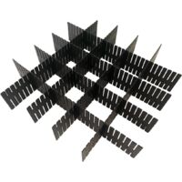 APEX 8pcs DIY Plastic Drawer Organizer Adjustable Drawer Dividers for Home Tidying Closet, Office (Black)