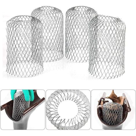 6 Filtres de Gouttière en Aluminium Flexible Diamètre 8.5cm Grille Grillage Stop Feuille Crapaudine Crépine Pare Feuille Cache Gouttière pour Protéger Gouttière Contre les Feuilles Toiture (1/5)