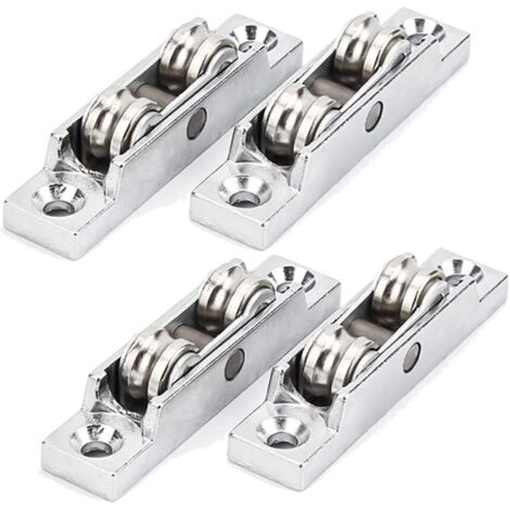 4 en Plastique en Acier 77 Roues à Double rainure en Plastique en Acier Porte et fenêtre poulie en Alliage de Zinc 77 Doubles Roues fenêtre coulissante Roues roulantes Porte coulissante fenêtre coul (1/5)