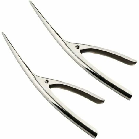 2 Pcs éplucheurs de crevettes, Professional Acier Inoxydable crevettes/Mantis Shrimp Peeling, Incurvée Éplucheur crevettes (1/5)