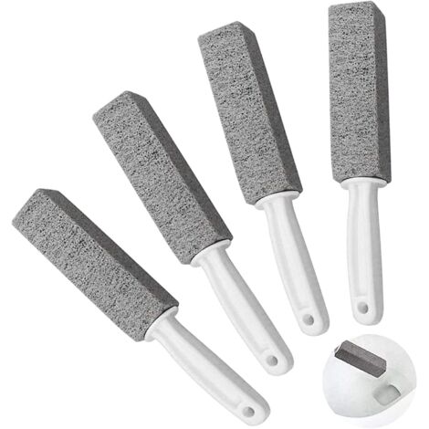 4 Pcs Brosse de Nettoyage Pierre Ponce, Pierre de Nettoyage en Pierre Ponce Avec Poignée Nettoyant Pour Dissolvant de Cuvette de Toilette Taches de Brosse et Dissolvant Danneau Pour Eau Dure (1/5)