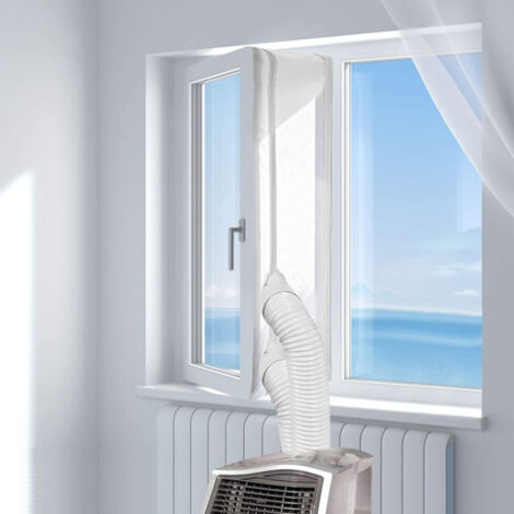 Kit Fenêtre Climatiseur Mobile, 4M Tissu De Calfeutrage pour Fenêtres pour Climatiseur Mobile et Sèche-Linge, Calfeutrage Climatiseur fonctionne avec n'importe quelle unité de climatisation mobile (1/5)