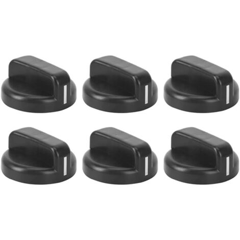 6Pcs Universels Bouton Cuisinière à Gaz, Bouton de Commande Rotatif Four, boutons de contrôle en plastique noir Cuisine à gaz Contrôle Poêles Four Interrupteur (1/5)