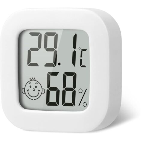 Thermomètre Hygrometre Intérieur, Petit Thermomètre Hygromètre Digital à Haute Précision, Moniteur de Température et Humidimètre Indicateur du Niveau de Confort pour Maison, Bureau (1/5)