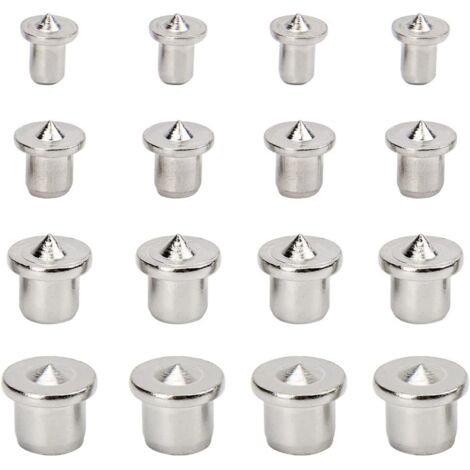 16 pièces Alignement de Bois Pointe Centrage de Goujon Outil de Centrage de Goujon pour le Travail du Bois au Centre de la Goupille, 6 mm 8 mm 10 mm 12 mm (Solide) (1/5)