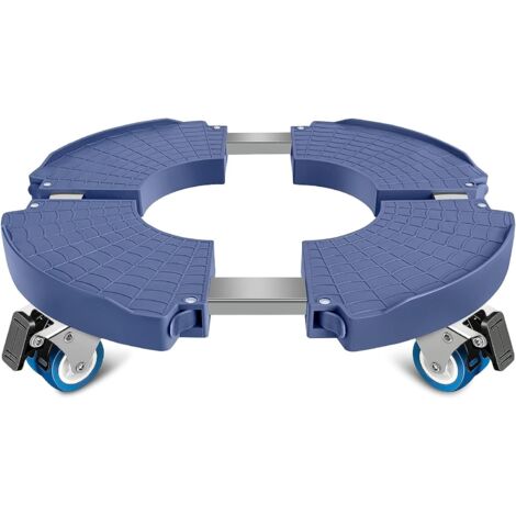 Porte Plante a roulettes, Support Plante 40-58cm Réglable pour Pot de Fleur Pied de Parasol, Plateau Roulant pour Intérieur à Extérieur, Capacité de Charge 150 kg (1/5)