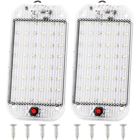 Lumières Intérieure à LED, 2PCS 96LED DC12V-85V éclairage Intérieur de Voiture pour Caravane / RV / Remorque (Lumière Blanche) (1/5)