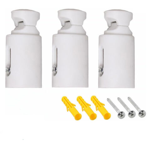 Missdong – Lot de 3 supports sèche-serviettes – Acier robuste – Réglable de 75 à 95 mm – Universel pour radiateurs droits et courbes (1/5)