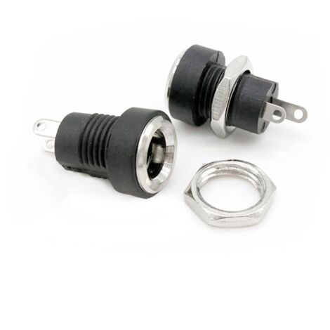 Lot de 4 Micro-interrupteur Micro-interrupteur 5/10 pièces D C-022B 3A 12v for prise d'alimentation cc prise femelle connecteur de montage sur panneau 5.5x2.1mm/5.5x2.5mm connecteur (1/4)