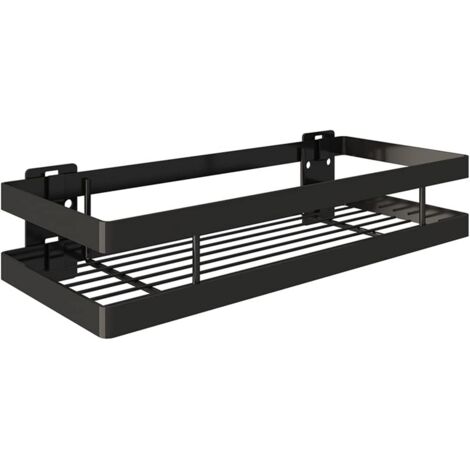 Étagères de Salle de Bain Titulaire de Support de Rangement de 20-50 cm, étagères de Coin de Salle de Bain Noires Mates Mat Organisateur de Salle de Bain (1/3)